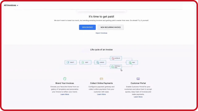 Экран Tax Invoice с TRN